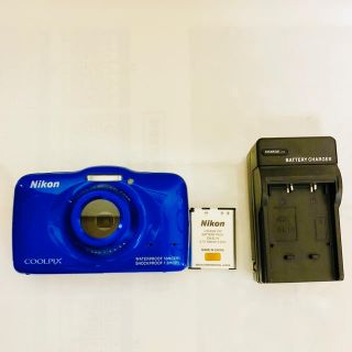 ニコン(Nikon)のNikon デジタルカメラ S32 防水 1300万画素 ブルー S32BL(コンパクトデジタルカメラ)