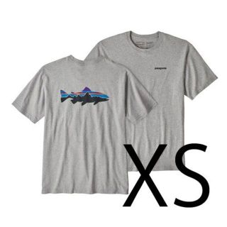 パタゴニア(patagonia)の新品 XS パタゴニア フィッツロイ トラウト Tシャツ グレー(Tシャツ/カットソー(半袖/袖なし))