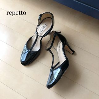 レペット(repetto)の 極美品⭐️repetto ／レペット パテントレザー ストラップサンダル (サンダル)