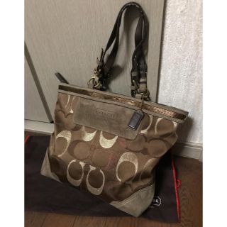 コーチ(COACH)のこうこ様専用☆ブラウン系 大柄 シグネチャー  トート バック COACH(トートバッグ)