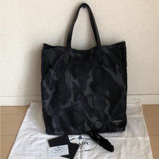 プラダ(PRADA)のPRADA カモフラ ブルー トートバッグ Gカード付 (トートバッグ)