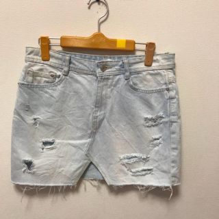 ザラ(ZARA)のzara デニム ミニスカート デニムスカート ダメージ(ミニスカート)