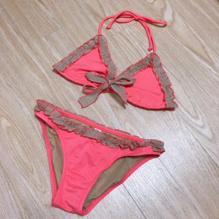 ヴィクトリアズシークレット(Victoria's Secret)のヴィクシー ヴィクトリアシークレット 水着 ビキニ ピンク フリル(水着)