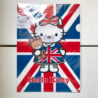 サンリオ(サンリオ)の【400円均一】Hello Kitty クリアファイル (ユニオンジャック)(ファイル/バインダー)