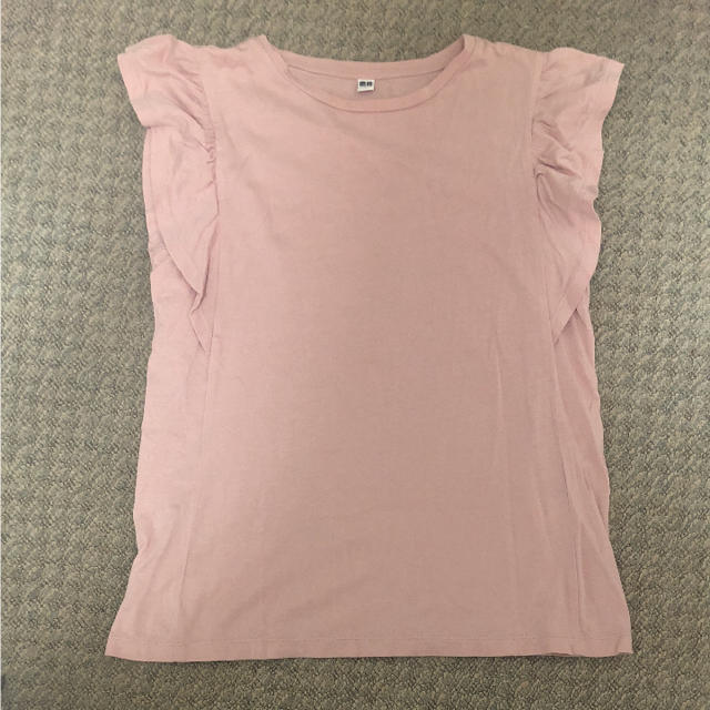 UNIQLO(ユニクロ)のUNIQLO フリルTシャツ レディースのトップス(Tシャツ(半袖/袖なし))の商品写真