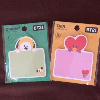 ボウダンショウネンダン(防弾少年団(BTS))の期間限定値引 bt21  付箋 二点(ノート/メモ帳/ふせん)