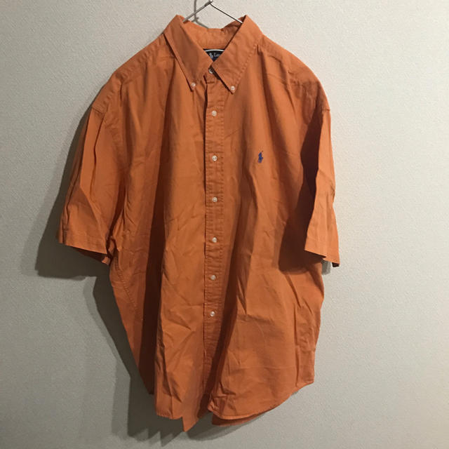 Ralph Lauren(ラルフローレン)のRalph Lauren S/S ボタンダウンシャツ オレンジ×ネイビー XL メンズのトップス(シャツ)の商品写真