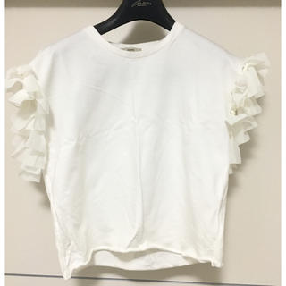 ミスティック(mystic)のmystic フリルTシャツ ホワイト(Tシャツ(半袖/袖なし))