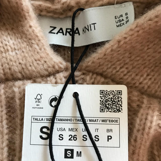 新品☆ZARA ザラ フード付きニットワンピース 3