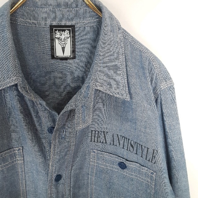 HEX ANTISTYLE(ヘックスアンチスタイル)の★HEX ANTISTYLE プリント シャンブレーシャツ メンズのトップス(シャツ)の商品写真
