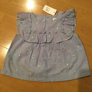 ギャップ(GAP)の【新品】GAPベビー トップス 半袖 70 女の子(シャツ/カットソー)