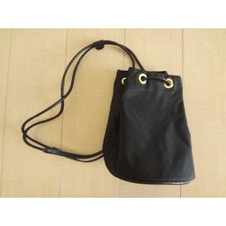 セリーヌ(celine)のCELINE セリーヌ 巾着バッグ ブラック 内ポケット付き(ショルダーバッグ)