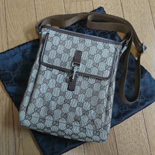 グッチ(Gucci)の【極美品】GUCCI GG柄 ジャッキー ショルダーバッグ ブラウン(ショルダーバッグ)