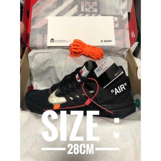 ナイキ(NIKE)のOFF WHITE NIKE AIR PRESTO BLACK 28cm 黒(スニーカー)