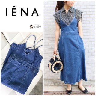 iena レースアップ　デニム　ワンピース　36