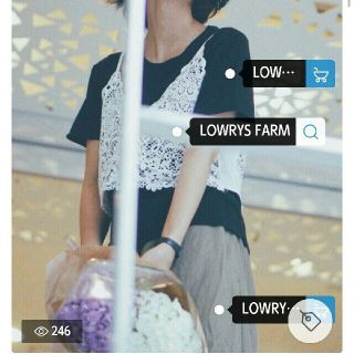 ローリーズファーム(LOWRYS FARM)の未使用❤ローリーズファーム❤ラッセルレースキャミ❤可愛いビスチェ風❤オフホワイト(キャミソール)