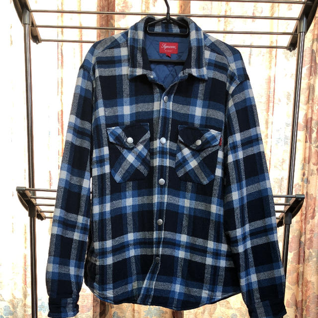 Supreme Quilted Arc Logo Flannel Shirt