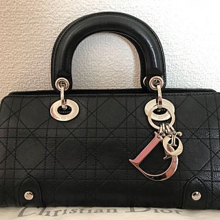 クリスチャンディオール(Christian Dior)の美品✨ レザー レディディオール ハンドパック(ハンドバッグ)