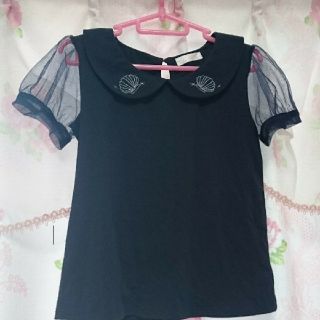 トゥアリス(To Alice)のTo Alice シースルー 貝殻 カットソー(Tシャツ(半袖/袖なし))