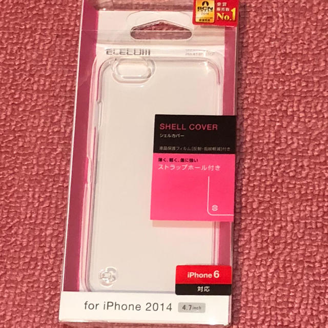 ELECOM(エレコム)のiPhone6S iPhone6 ケース 保護フィルム&ストラップホール付き スマホ/家電/カメラのスマホアクセサリー(iPhoneケース)の商品写真