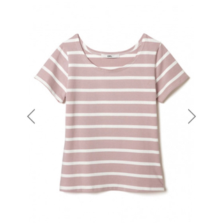 グレイル(GRL)の値下げ♡GRL ボーダートップス ピンク 人気 カジュアル 韓国ファッション(Tシャツ(半袖/袖なし))