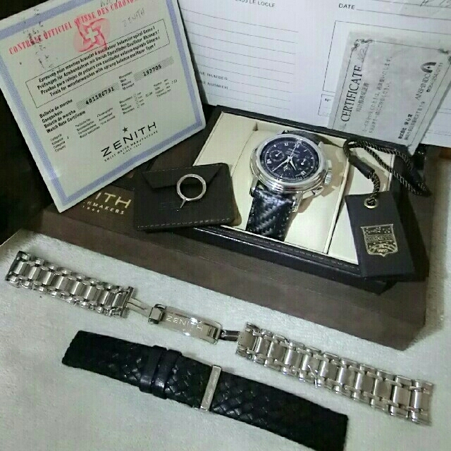 ZENITH(ゼニス)の正規店OH済ゼニス クロノマスターTトリプルカレンダームーンフェイズ メンズの時計(腕時計(アナログ))の商品写真