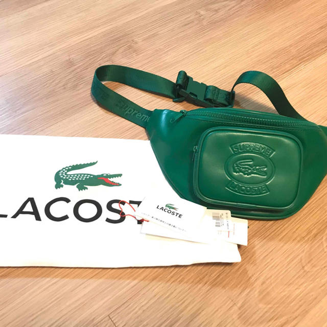 Supreme lacoste waist bag 18ss 確実国内正規品緑状態