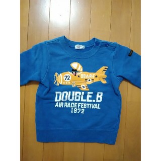 ダブルビー(DOUBLE.B)のりん様専用　ダブルＢ トレーナー　ブルー　90 中古(Tシャツ/カットソー)