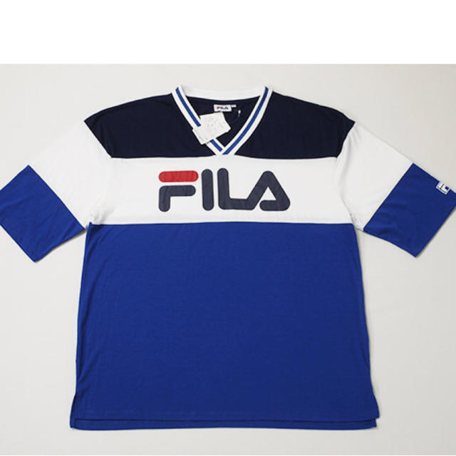 FILA(フィラ)のF IＬＡフィラ新品未使用ビックロゴTブルー メンズのトップス(Tシャツ/カットソー(半袖/袖なし))の商品写真