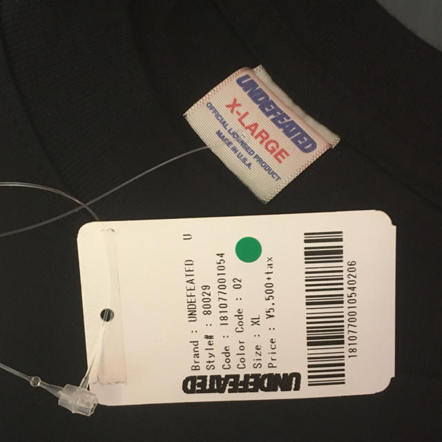 UNDEFEATED(アンディフィーテッド)のXL UNDEFEATED 18SS ICON LOGO TEE 黒 新品未使用 メンズのトップス(Tシャツ/カットソー(半袖/袖なし))の商品写真
