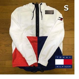 トミーヒルフィガー(TOMMY HILFIGER)のトミーヒルフィガー プルオーバーナイロンパーカー【S】 白 新品 180810(ナイロンジャケット)