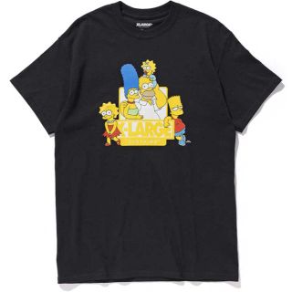 エクストララージ(XLARGE)のエクストララージ✖️ シンプソンズ 黒 Ｌ(Tシャツ/カットソー(半袖/袖なし))