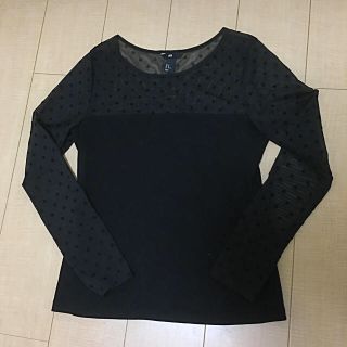 エイチアンドエム(H&M)のH&M ドット柄 トップス 長袖 (カットソー(長袖/七分))