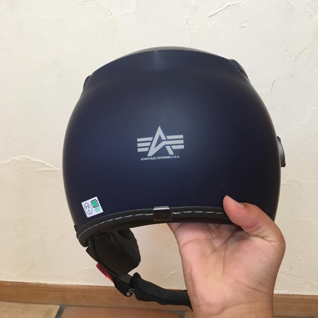 ALPHA INDUSTRIES(アルファインダストリーズ)のアルファインダストリーズ.ヘルメット.マットブルー 自動車/バイクのバイク(ヘルメット/シールド)の商品写真