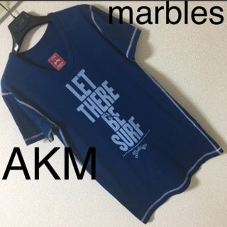 エイケイエム(AKM)の◆レア◆AKM marbles◆10周年記念限定 Tシャツ Vネック サーフ S(Tシャツ/カットソー(半袖/袖なし))