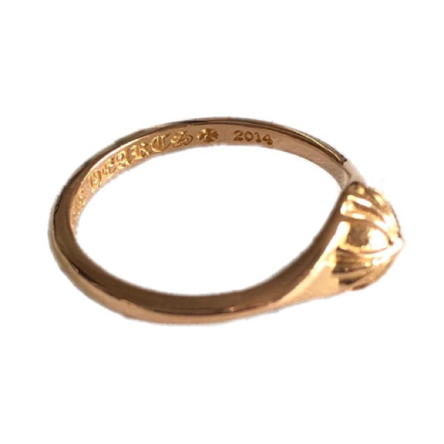 【コンビニ受取対応商品】 Chrome Hearts - クロムハーツ 22k バブルガム ミニ ハーフ クロス ボール リング リング リング(指輪)