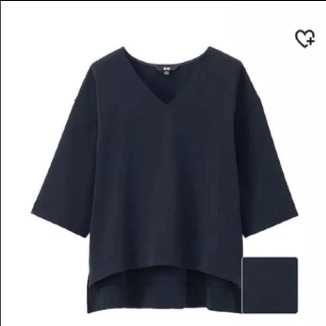 UNIQLO(ユニクロ)のドレープ Vネックブラウス（5分袖） レディースのトップス(シャツ/ブラウス(長袖/七分))の商品写真