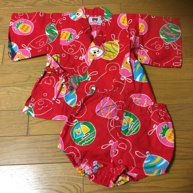 mikihouse(ミキハウス)の新品 ミキハウス 女の子用 甚平 90 キッズ/ベビー/マタニティのキッズ服女の子用(90cm~)(甚平/浴衣)の商品写真