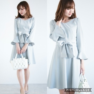 プロポーションボディドレッシング(PROPORTION BODY DRESSING)の2018美品☆プロポーションボディドレッシング リボン ワンピース(ひざ丈ワンピース)