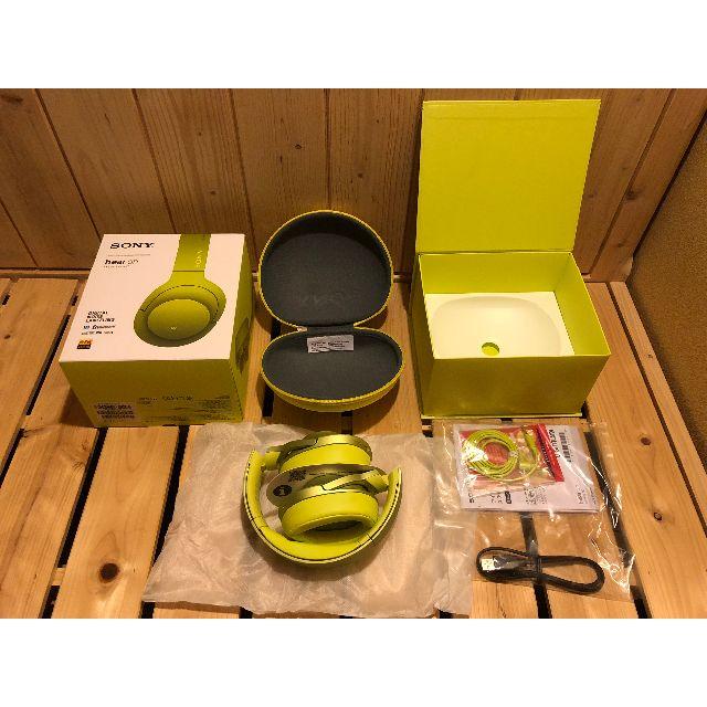 SONY(ソニー)のSONY h.ear on MDR-100ABN ライムイエロー 美品 スマホ/家電/カメラのオーディオ機器(ヘッドフォン/イヤフォン)の商品写真