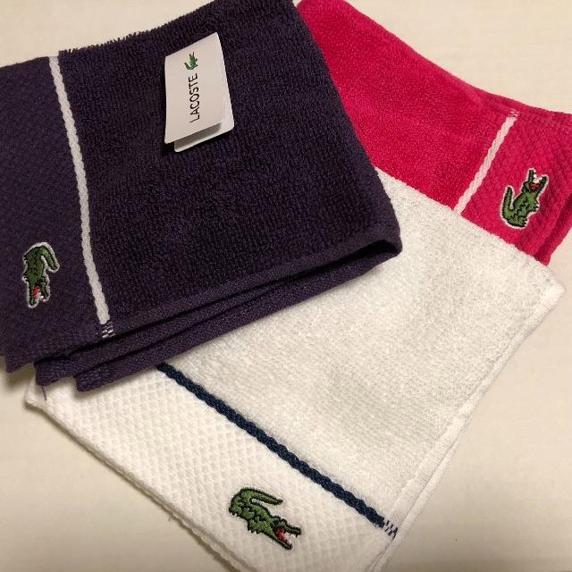 LACOSTE(ラコステ)のラコステ LACOSTE ハンカチ タオル レディース メンズ 3枚セット メンズのファッション小物(ハンカチ/ポケットチーフ)の商品写真