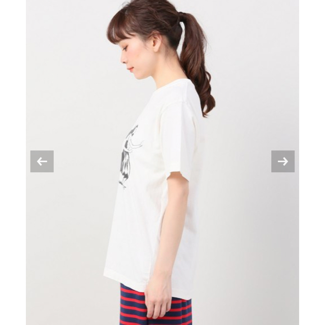 Spick & Span(スピックアンドスパン)のスピック&スパン FUNG プリントTシャツ hula フラダンス 白 新品 レディースのトップス(Tシャツ(半袖/袖なし))の商品写真