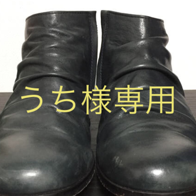 PADRONE - 【更に値下げ】パドローネ ショートブーツ ネイビー サイズ