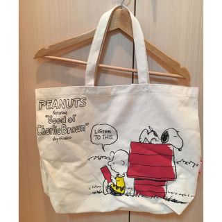 スヌーピー(SNOOPY)の【新品】スヌーピー★ワイドトートバック/Snoopy&Charlie Brown(トートバッグ)