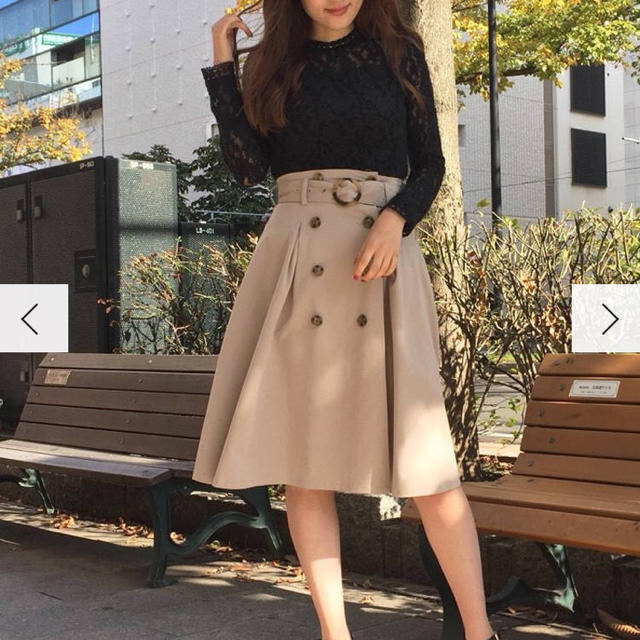 dazzlin(ダズリン)の♡dazzlin♡ トレンチミディスカート レディースのスカート(ひざ丈スカート)の商品写真