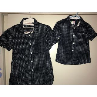 ロデオクラウンズ(RODEO CROWNS)のドット柄シャツ  親子コーデ  親子ペア(Tシャツ(半袖/袖なし))