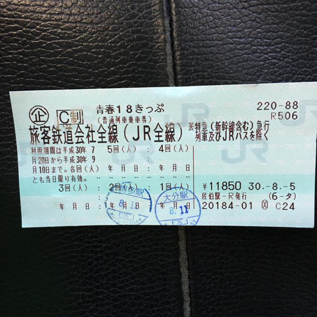 みの専用 青春18きっぷ  3回分乗車券/交通券