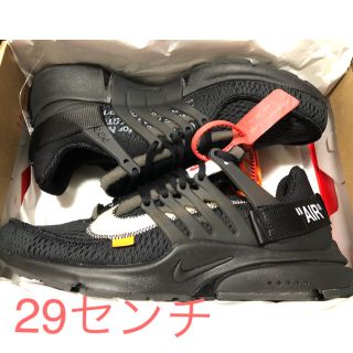 オフホワイト(OFF-WHITE)のNIKE off-white the ten プレスト 黒(スニーカー)