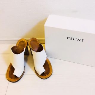 セリーヌ(celine)のCELINE セリーヌ サンダル メタルヒール ホワイト 38(サンダル)