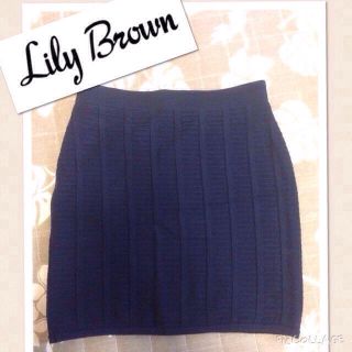 リリーブラウン(Lily Brown)のリリーブラウン♡ニットスカート♡送料込み(ミニスカート)